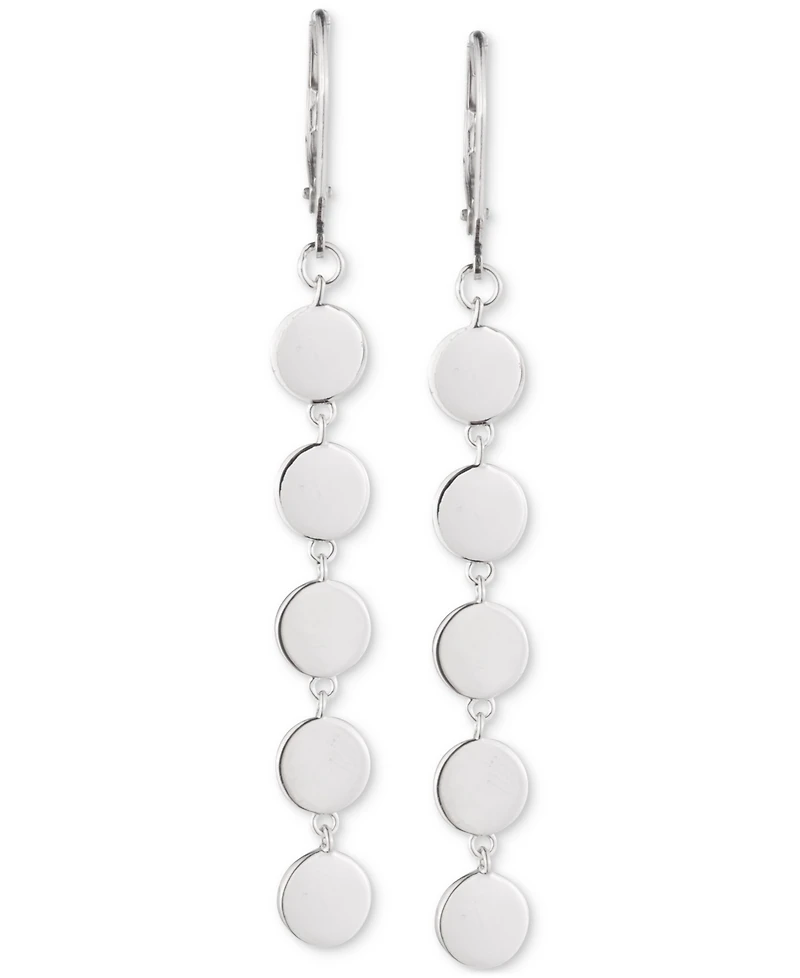 Lauren Ralph Lauren Sterling Silver Disc Linear Earrings