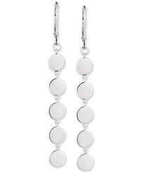 Lauren Ralph Lauren Sterling Silver Disc Linear Earrings