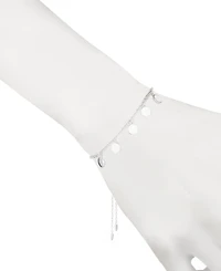 Lauren Ralph Lauren Sterling Silver Disc Adjustable Slider Bracelet
