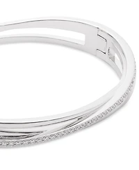 Lauren Ralph Lauren Sterling Silver Cubic Zirconia Pave Bangle Bracelet