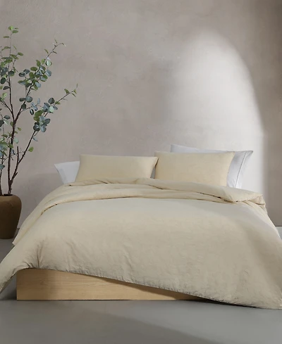 Closeout! Calvin Klein Branching Leaves Cotton Jacquard 3-Pc. Comforter Set