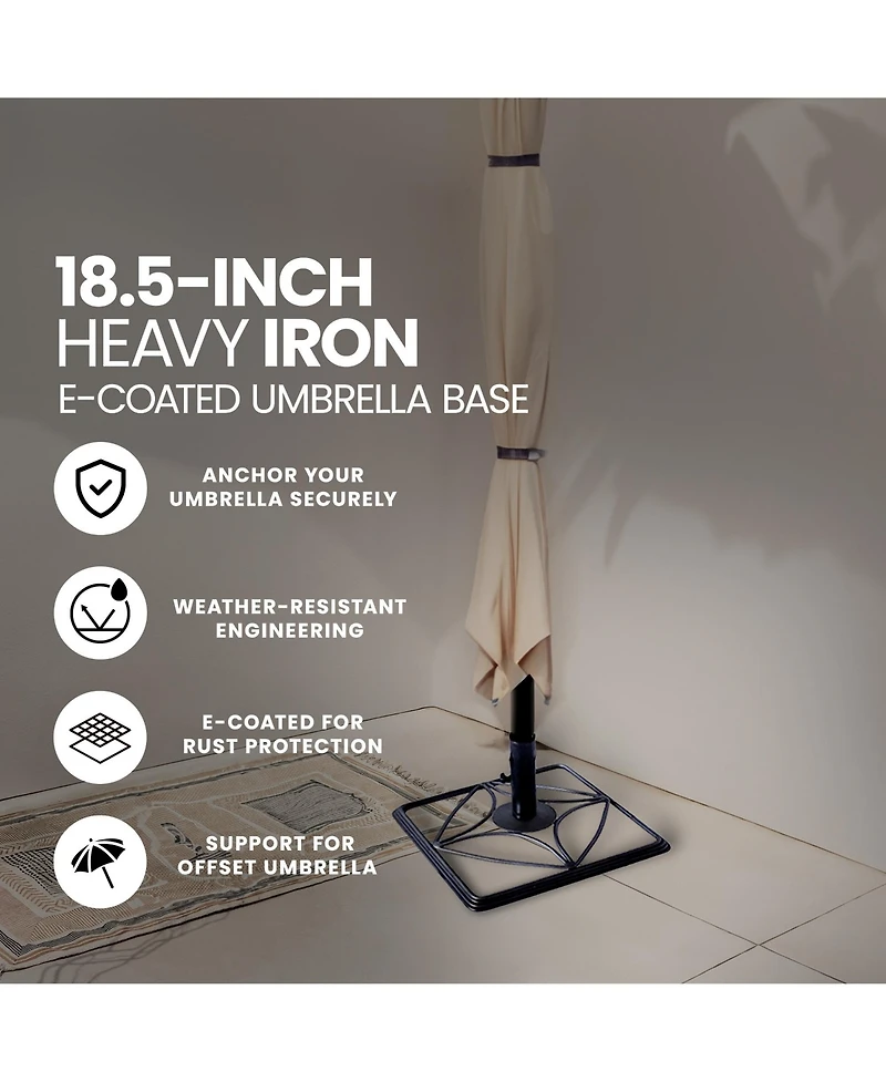 Four Seasons Courtyard Stonington 18.5 Inch Heavy Iron E Coated Umbrella Base
