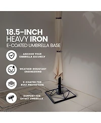 Four Seasons Courtyard Stonington 18.5 Inch Heavy Iron E Coated Umbrella Base