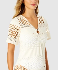 Ibiza Anne Cole Women's Long Maxi Crochet Cover-Up