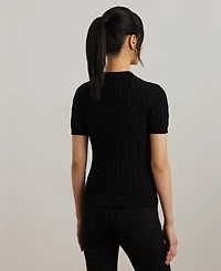 Lauren Ralph Women's Cable-Knit Polo Shirt