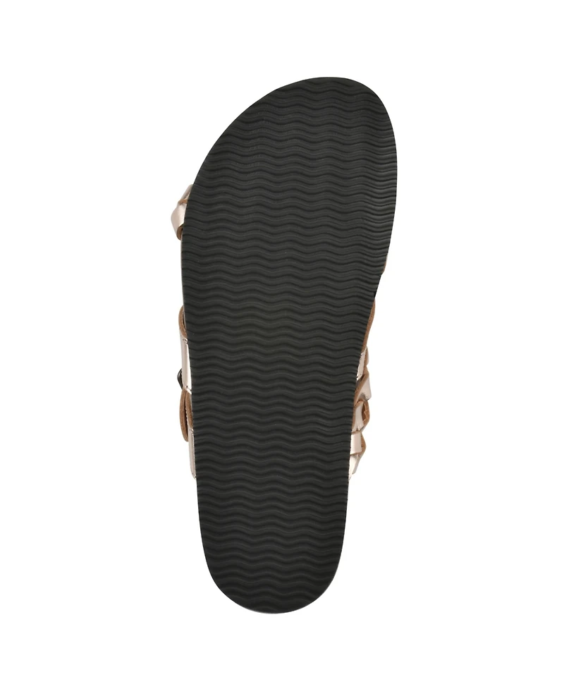 White Mountain Women's Harrington Round Toe Flat Sandals