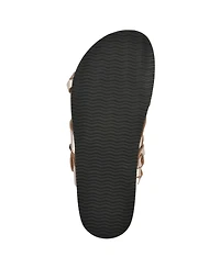 White Mountain Women's Harrington Round Toe Flat Sandals