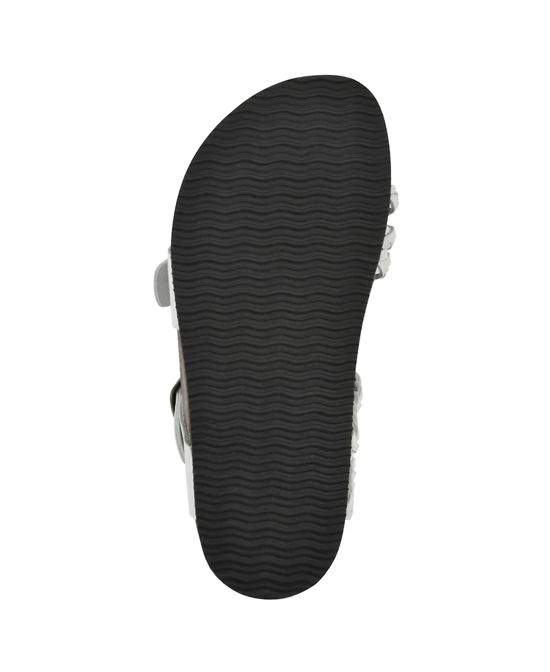 White Mountain Women's Haziest Round Toe Flat Sandals
