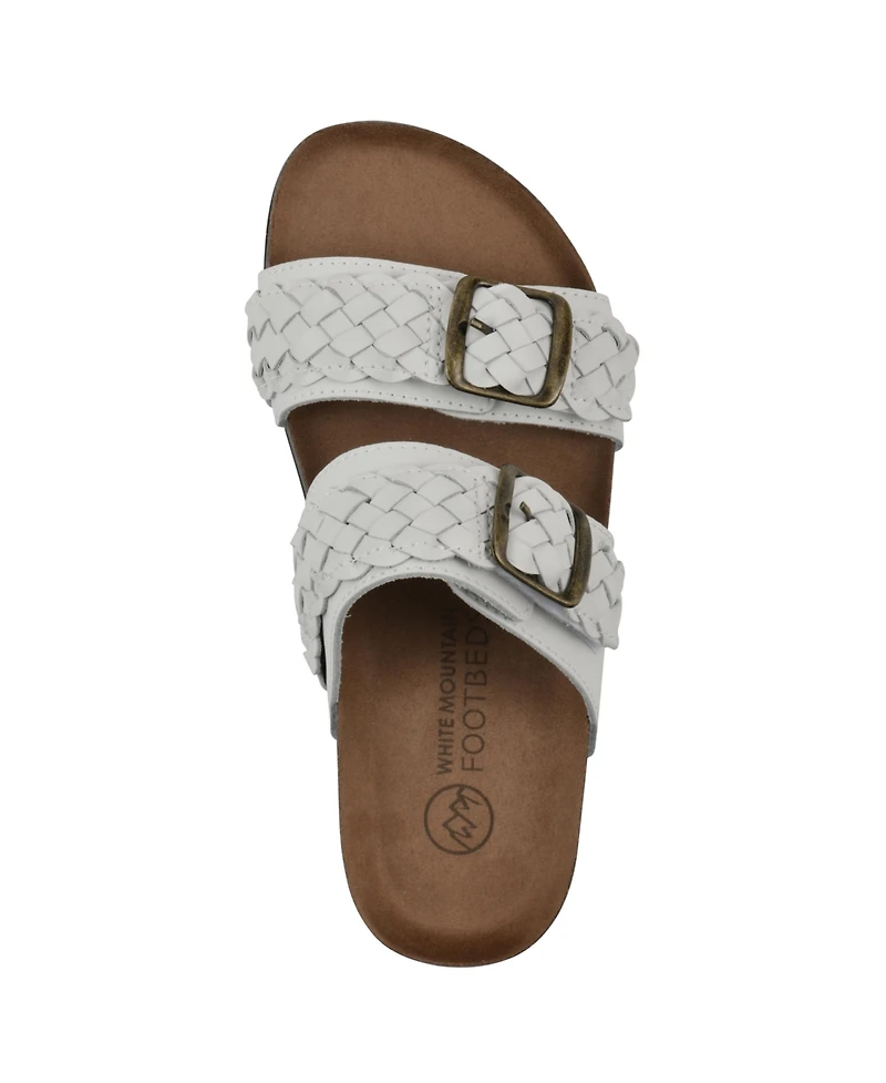 White Mountain Women's Hey Round Toe Flat Sandals