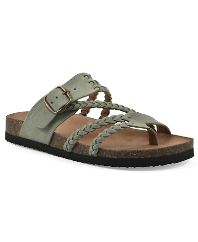 White Mountain Women's Hayleigh Round Toe Flat Sandals