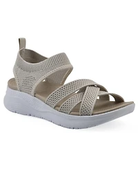 White Mountain Women's Charry Round Toe Flat Sandals