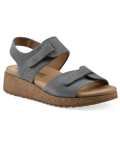 White Mountain Women's Gelato Round Toe Wedge Sandals