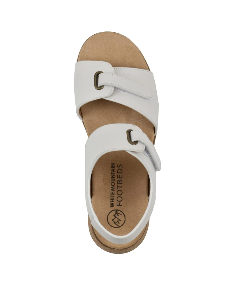 White Mountain Women's Gelato Round Toe Wedge Sandals