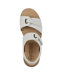 White Mountain Women's Gelato Round Toe Wedge Sandals
