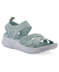 White Mountain Women's Charry Round Toe Flat Sandals