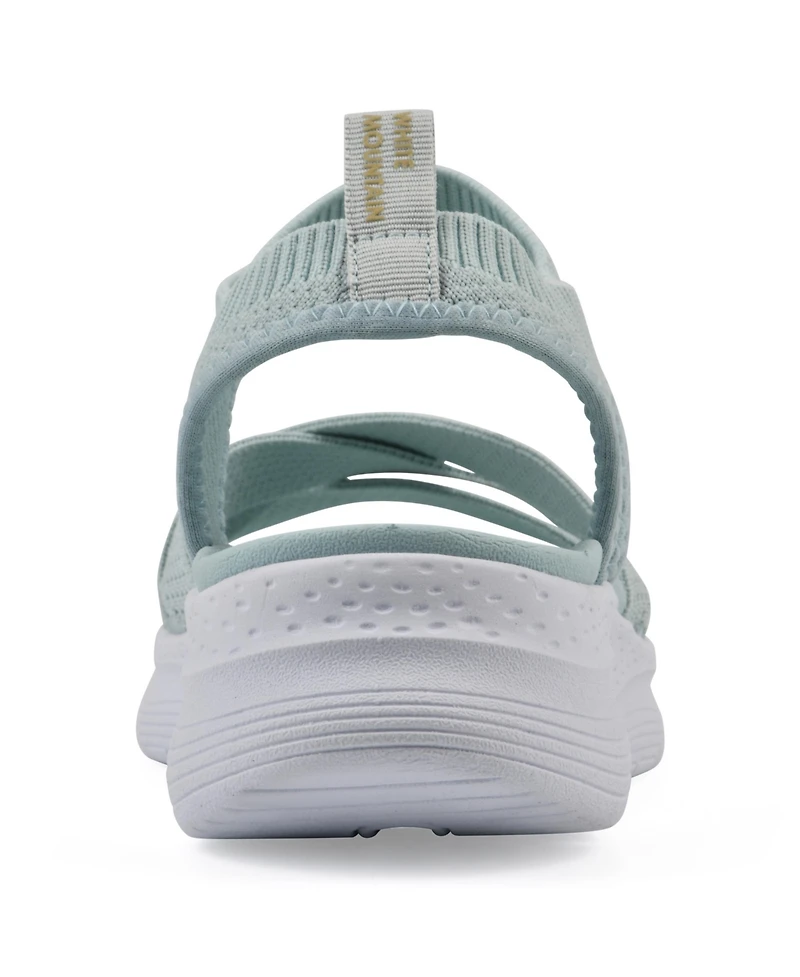 White Mountain Women's Charry Round Toe Flat Sandals