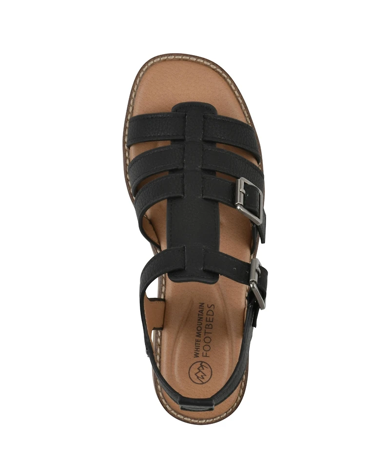 White Mountain Women's Mayday Round Toe Flat Sandals