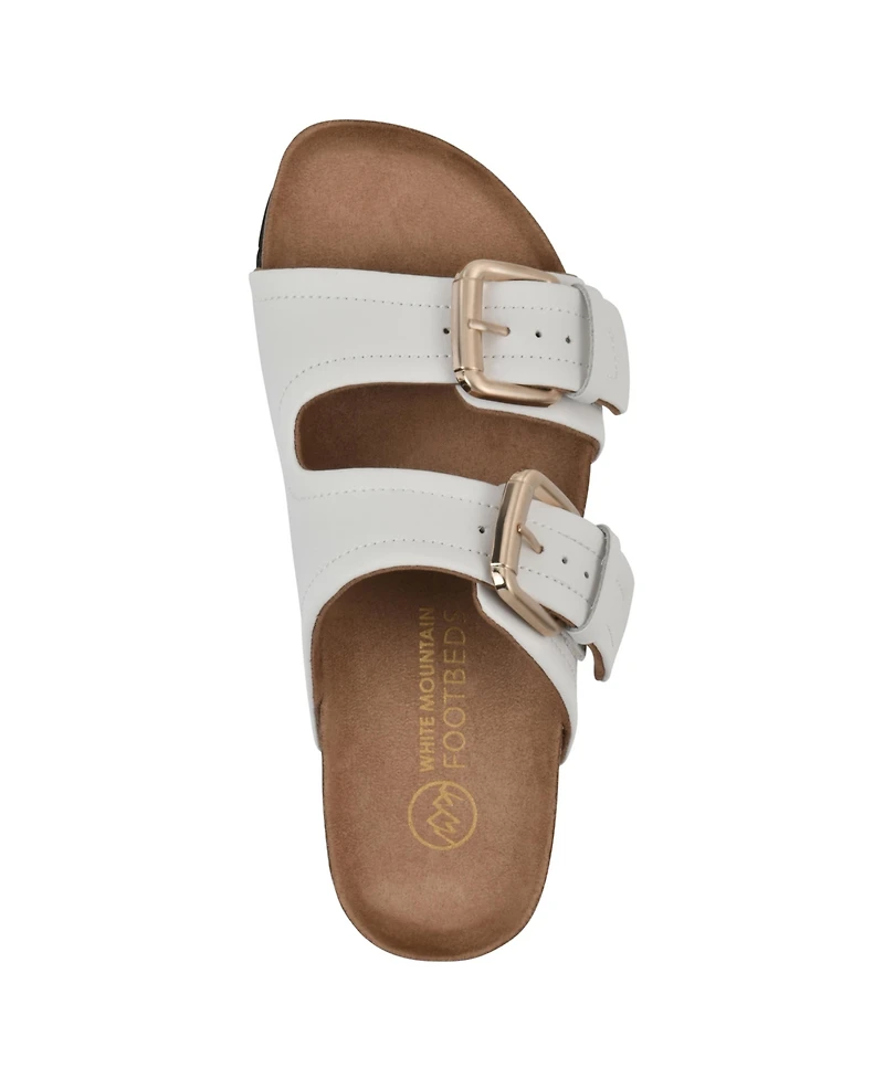White Mountain Women's Griffon Round Toe Flat Sandals