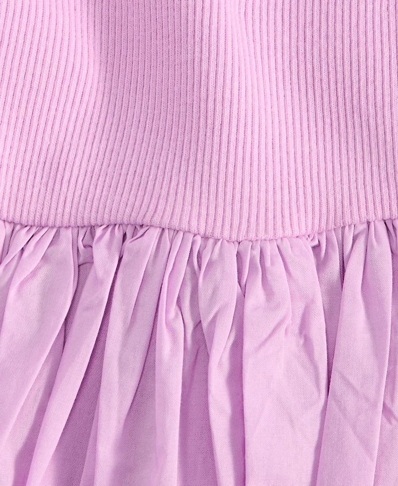 On 34th Women's Mixed-Media Short-Sleeve Midi Dress