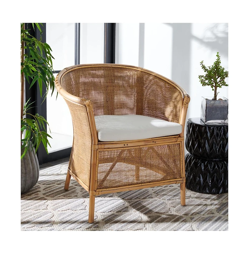 Jessica Rattan Accent Chair W/ Cushion