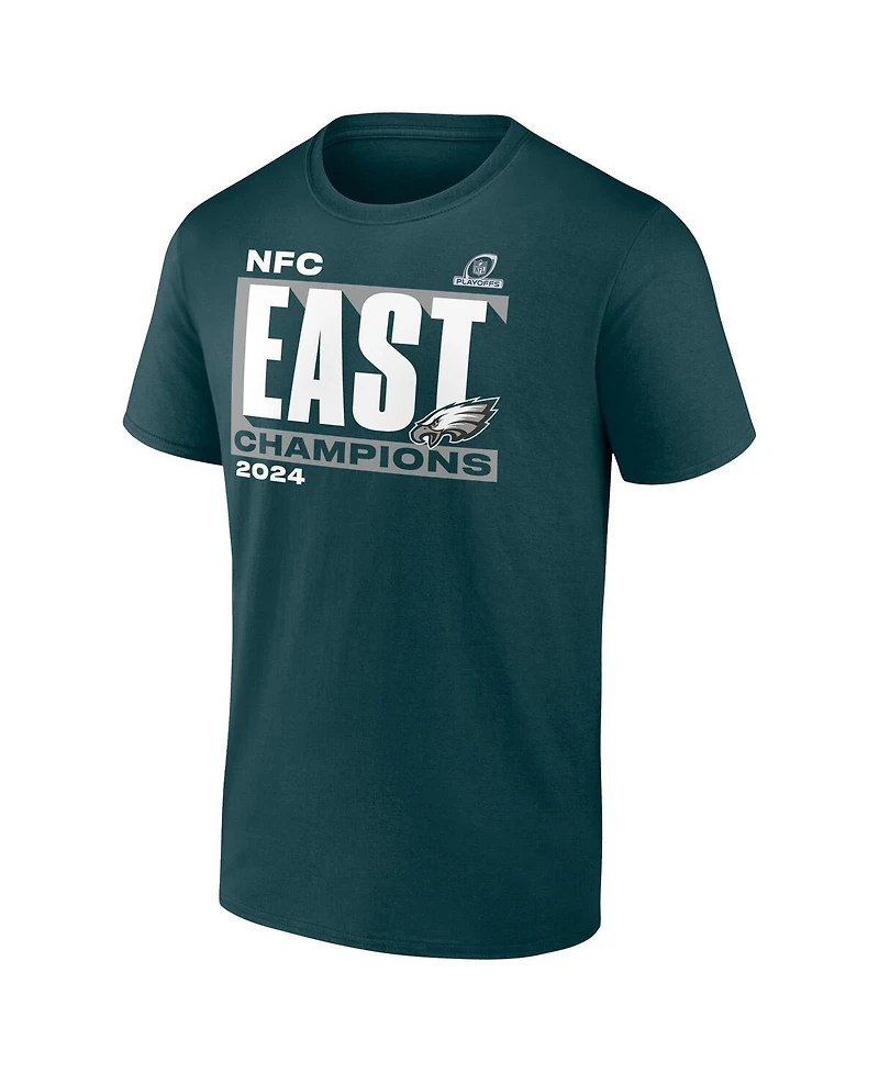 Fanatics Men's Midnight Green Philadelphia Eagles 2024 Nfc East Division Champions Conquer T-Shirt