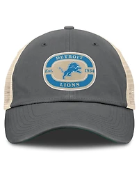 Top of the World Men's Gray Detroit Lions Team Patch Adjustable Hat