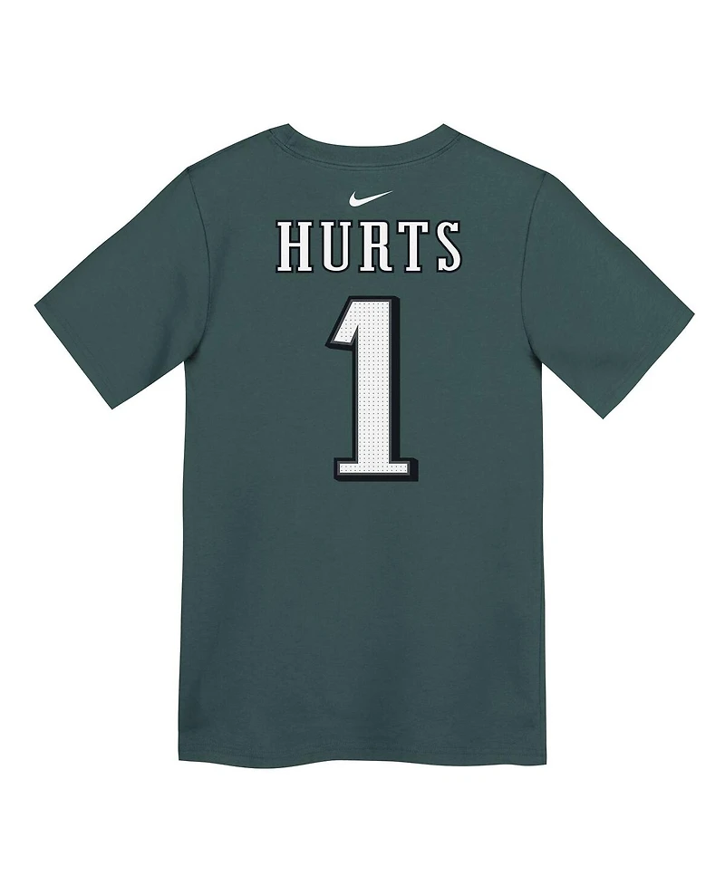 Nike Preschool Jalen Hurts Midnight Green Philadelphia Eagles Player Name Number T-Shirt