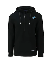 Cutter & Buck Men's Detroit Lions Primary Mark Roam Half-Zip Pullover Hoodie