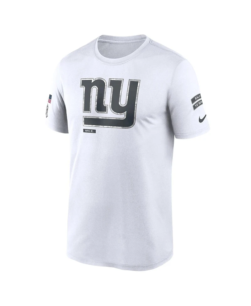 Nike Men's White New York Giants 2024 Salute To Service Legend Performance T-Shirt