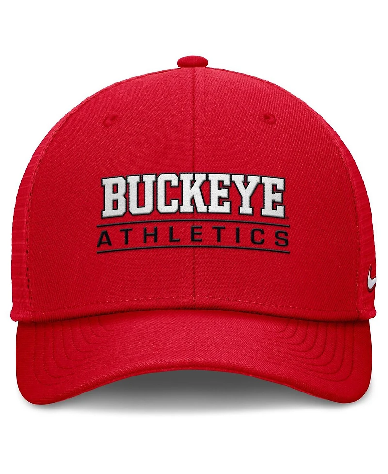 Nike Men's Scarlet Ohio State Buckeyes Rise Adjustable Hat