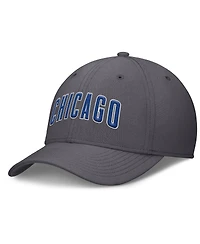 Nike Men's Gray Chicago Cubs Swoosh Performance Flex Hat