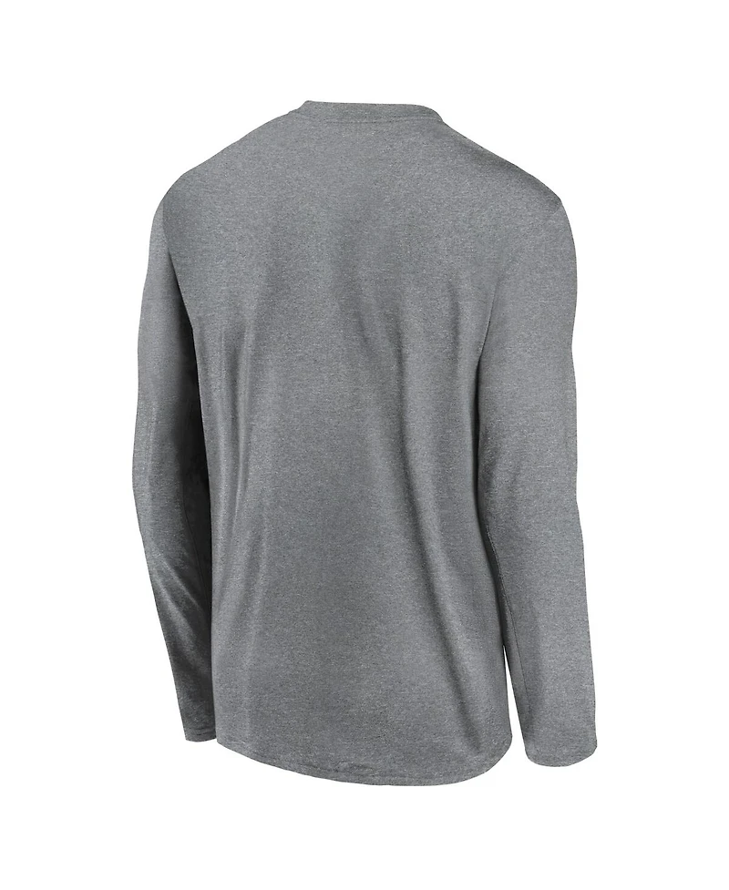 Nike Men's Heather Gray Georgia Bulldogs Primetime Alternate Logo Legend Long Sleeve T-Shirt