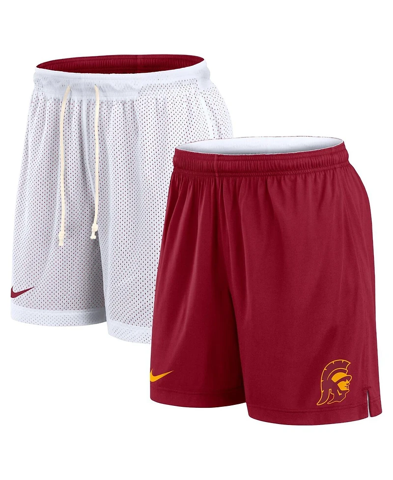 Nike Men's White/Cardinal Usc Trojans Primetime Reversible Performance Shorts