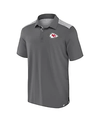 Fanatics Men's Heather Gray Kansas City Chiefs Long Shot Polo