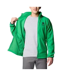 Columbia Men's Green Notre Dame Fighting Irish Flanker Iv Fleece Raglan Full-Zip Jacket