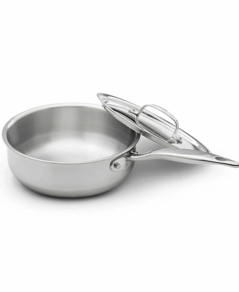 Heritage Steel Titanium Series Fully Cladded 3-Quart Saucier with Lid