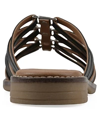 White Mountain Women's Mazy Slip-On Flat Sandals