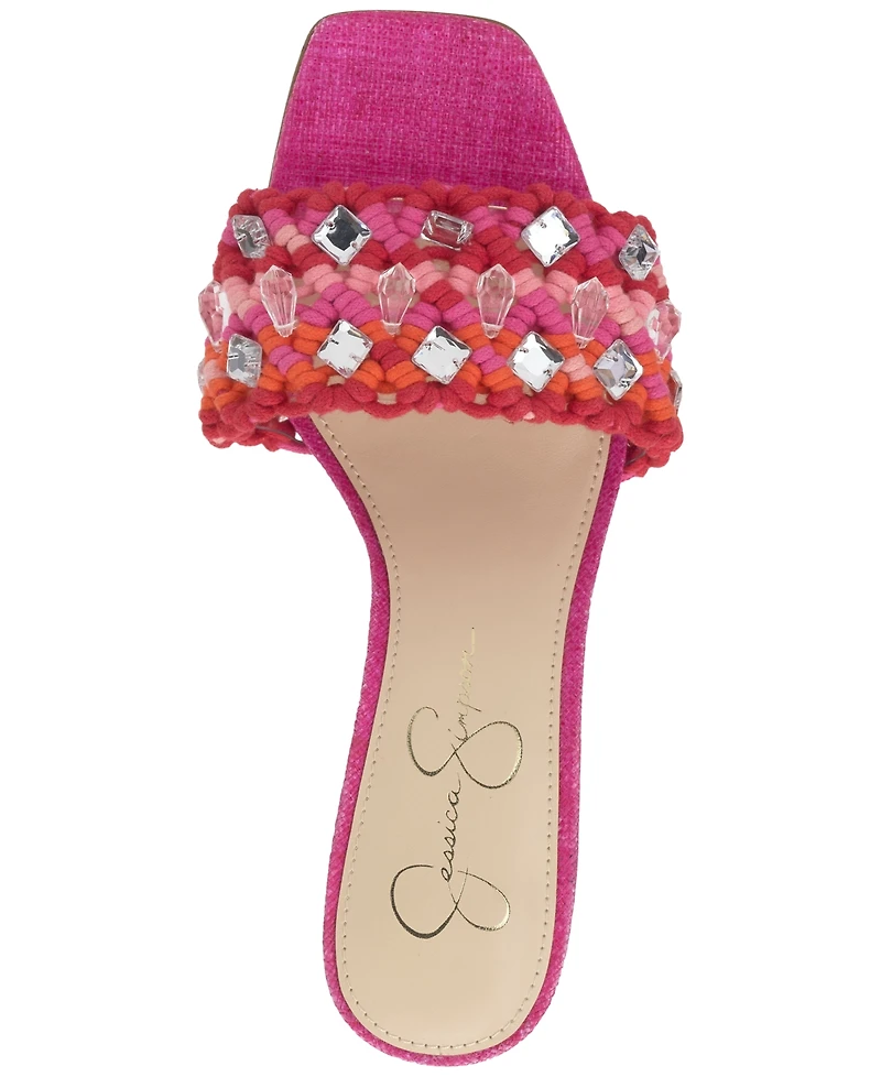 Jessica Simpson Women's Cameleah Embellished Woven Dress Sandals