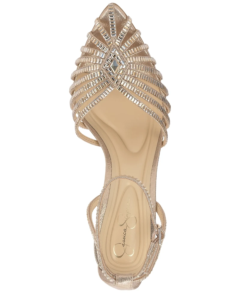 Jessica Simpson Women's Paveri Huarache Rhinestone Stiletto Pumps