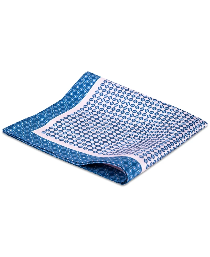Tommy Hilfiger Men's Solid Bow Tie & Medallion Pocket Square Set