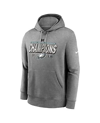 Nike Men's Heather Charcoal Philadelphia Eagles 2024 Nfc Champions Locker Room Trophy Collection Pullover Hoodie