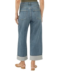 Silver Jeans Co. Women's Be Easy High Rise Cropped Wide Leg