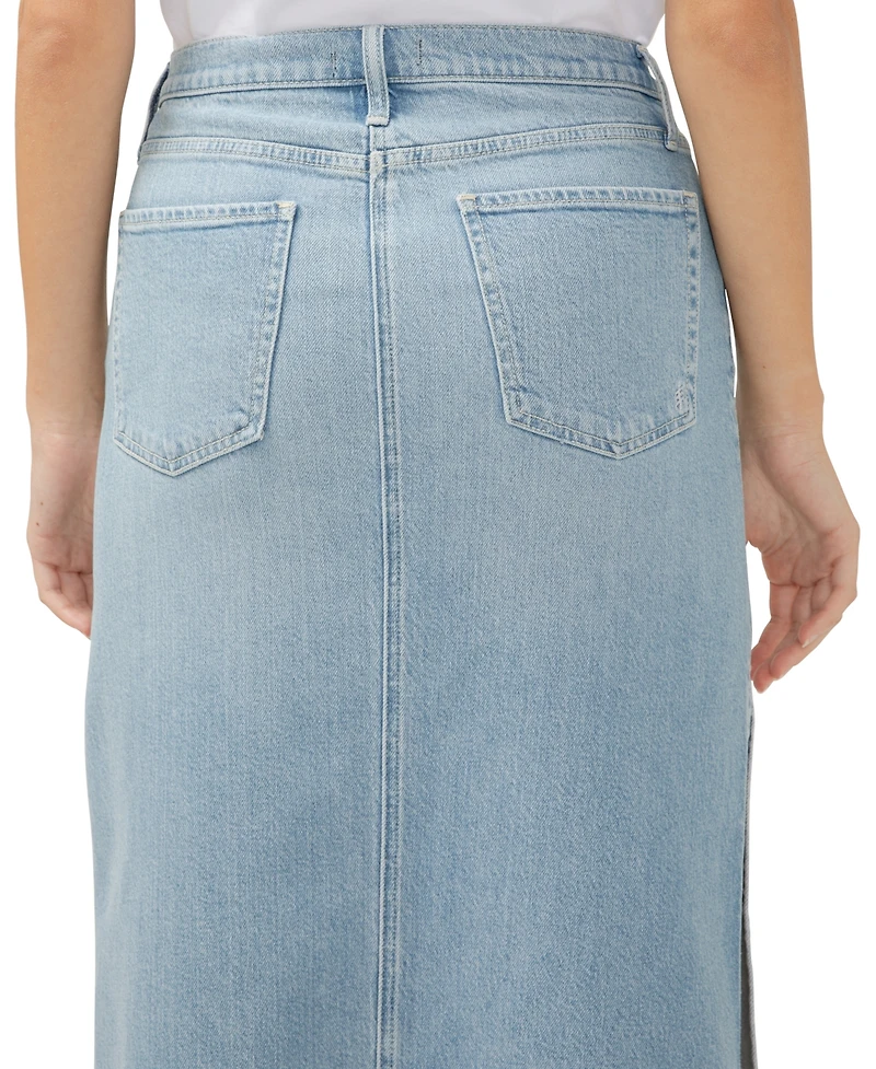 Silver Jeans Co. Women's Side Split Denim Maxi Skirt