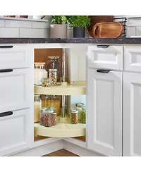 Rev-a-Shelf 28'' Lazy Susan Pie-Cut Polymer Two-Shelf, Almond, Ld-2942-28-15-1