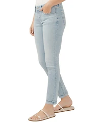 Silver Jeans Co. Women's Girlfriend Mid Rise Slim Leg
