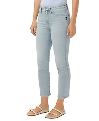 Silver Jeans Co. Women's Isbister High Rise Ankle Straight Leg Luxe Stretch