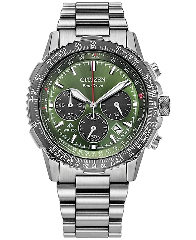 Citizen Men's Promaster Eco Navihawk Chronograph Stainless Steel Bracelet Watch 40mm