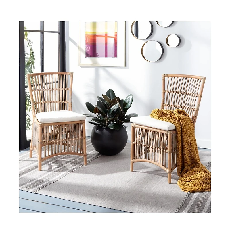 Erika Rattan Accent Chair W/ Cushion