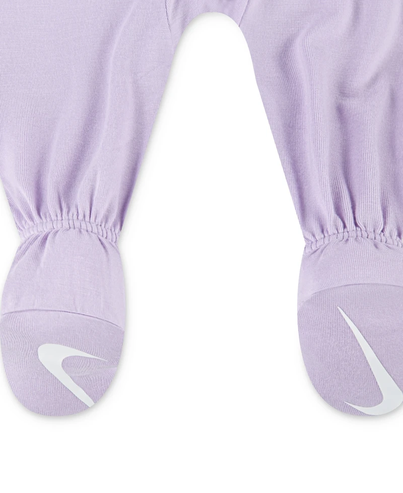 Nike Baby Essentials Viscose Long-Sleeve Footed Coveralls, 2 Pack