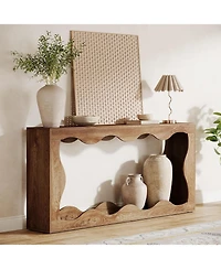 Tribesigns 63 Inches Farmhouse Console Table with Storage, Couch Table Behind Sofa, Long Entryway Table, Sofa Console Table, Narrow Console Table, Hal